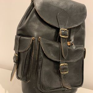 Leather backpack